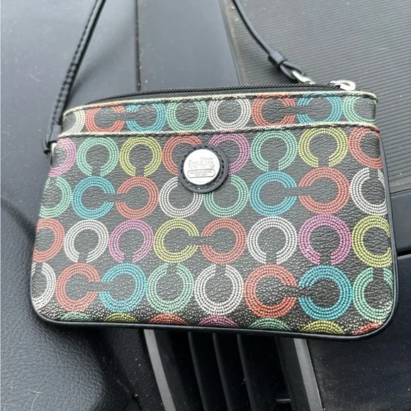 Coach Waverly Multi-Color C Wristlet, - Picture 3 of 5